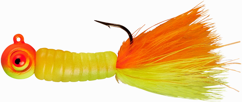 Lindy Fuzz-E-Grub Pre-Rigged Hair Tail Soft Grub 2 pack