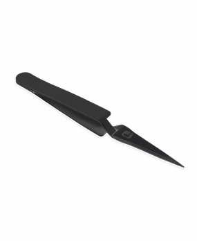Loon Mini Straight D-Loop Tweezer- Black