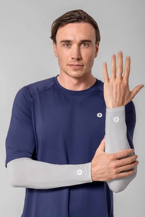 Men MaxShield Performance Arm Sleeves | Sleek Grey