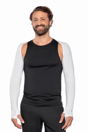 Men's Larix Shoulder Wrap UV Sleeves | White
