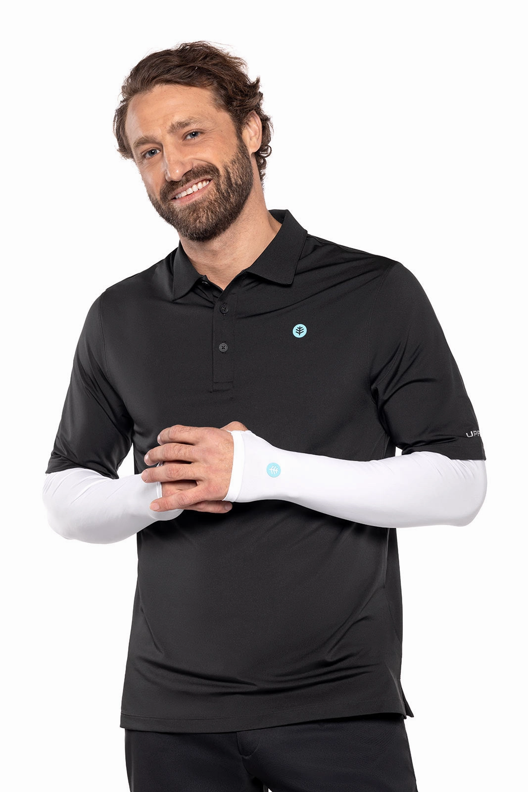 Men's Larix Shoulder Wrap UV Sleeves | White