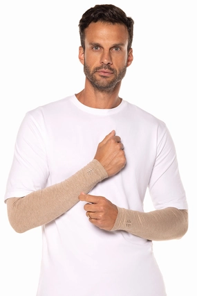 Men's Navagio Sun Sleeves | Dark Taupe Heather