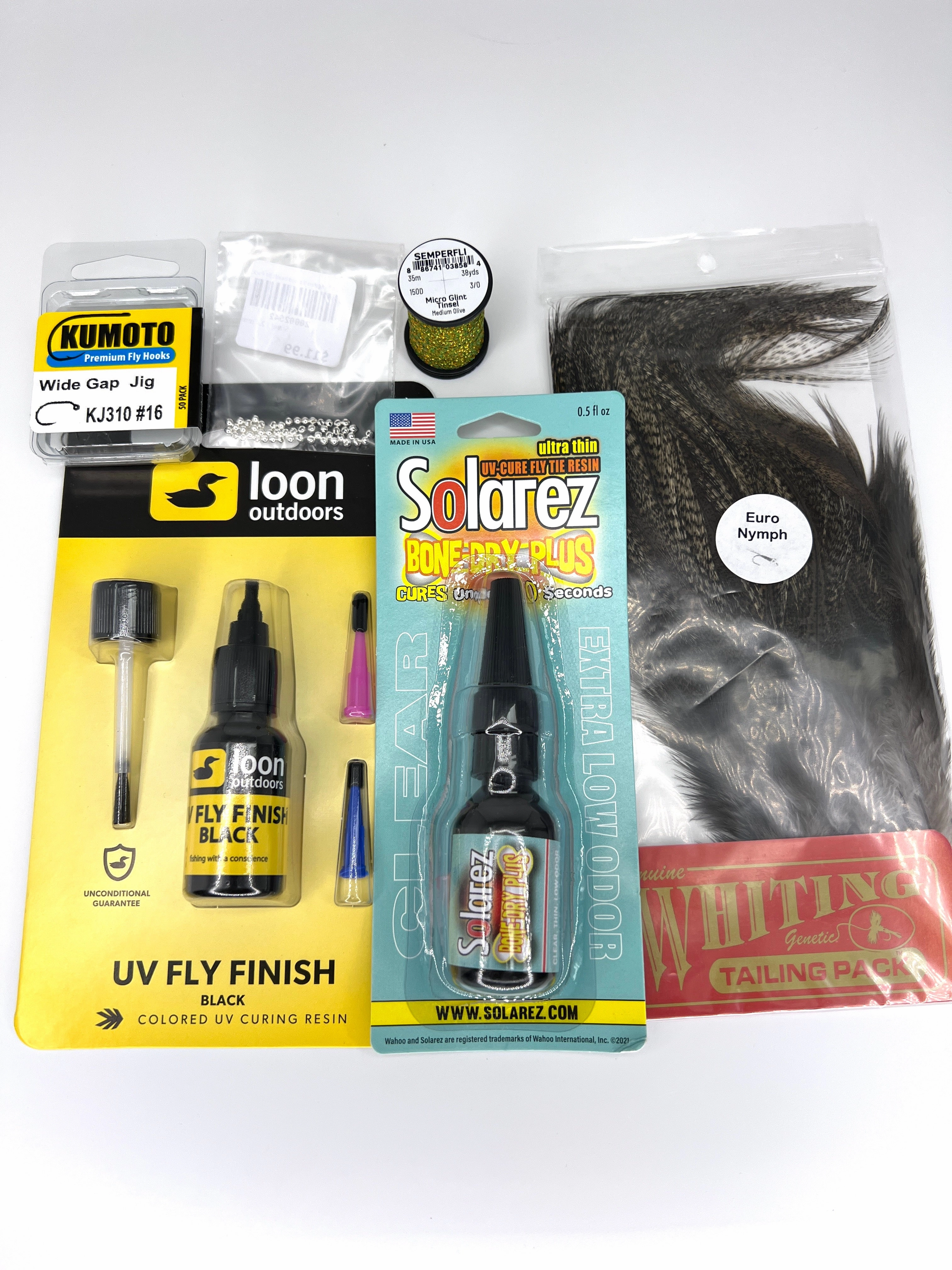 Micro Glint Perdigon Fly Tying Bundle - Without UV Light
