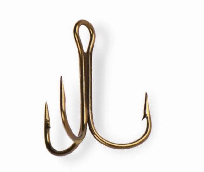 Mustad 35647 Bronze Freshwater Round Bend Treble Hook