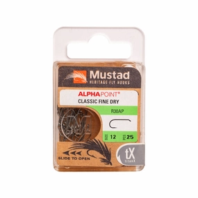 Mustad Dry Fly Hook 94833 2XF Forged Down Eye TitanX 25 Pack