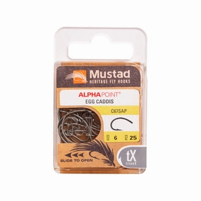 Mustad Egg/Caddis Hook 2X Strong 3X Long Forged Straight TitanX 25 Pack