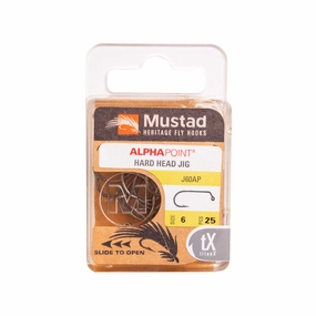 Mustad Nymph Jig Hook 1XH Forged 60 degree Eye TitanX 25 Pack