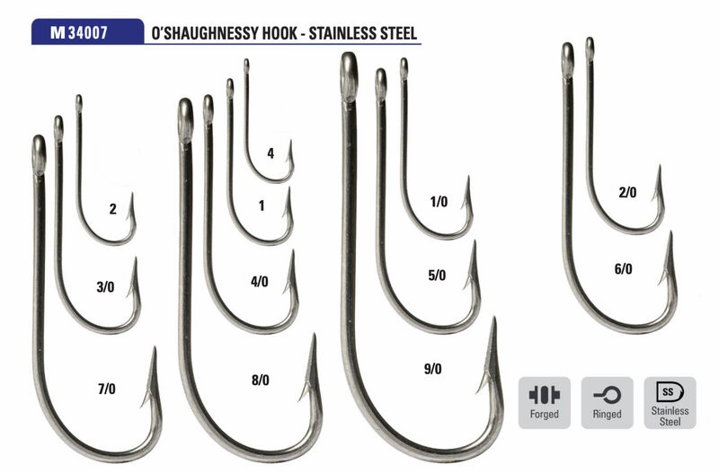 Mustad O'Shaughnessy Forged Stainless Steel Hook