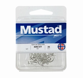 Mustad Open Eye Gang Hooks Qty 25