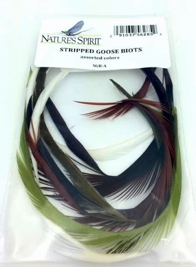 Natures Spirit Stripped Goose Biots Assorted Colors