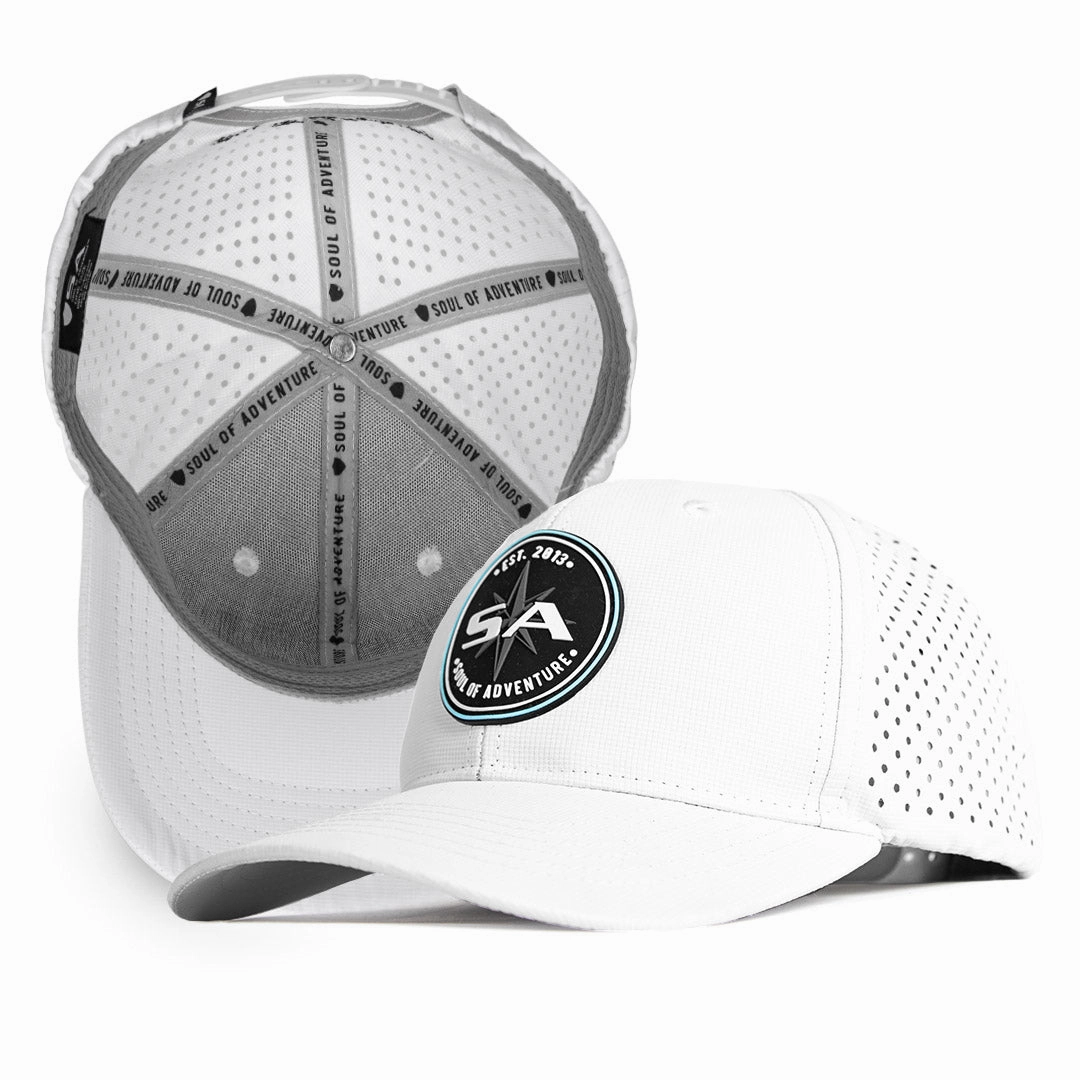 Performance Snapback | Blue Crest | White