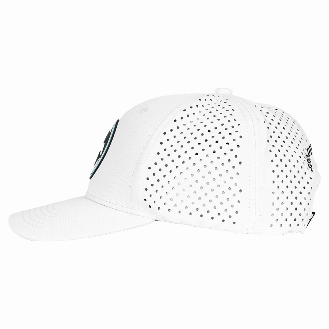 Performance Snapback | Blue Crest | White