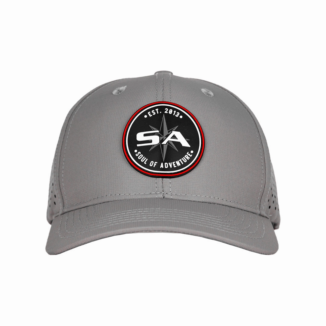 Performance Snapback | Red Crest | Grey