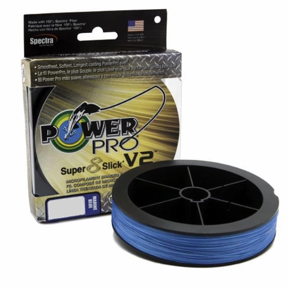 Power Pro Super8Slick V2 Marine Blue Braided Line 1500 yard Bulk Spool