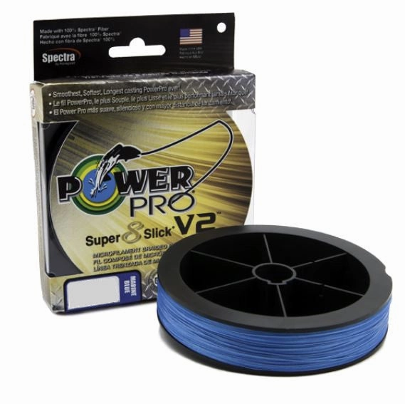Power Pro Super8Slick V2 Marine Blue Braided Line 3000 yard Bulk Spool
