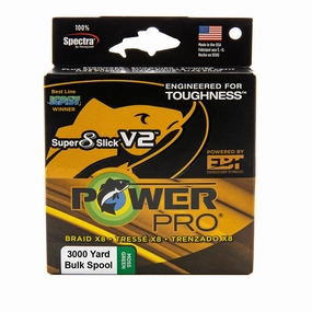 Power Pro Super8Slick V2 Moss Green Braided Line 3000 yard Bulk Spool