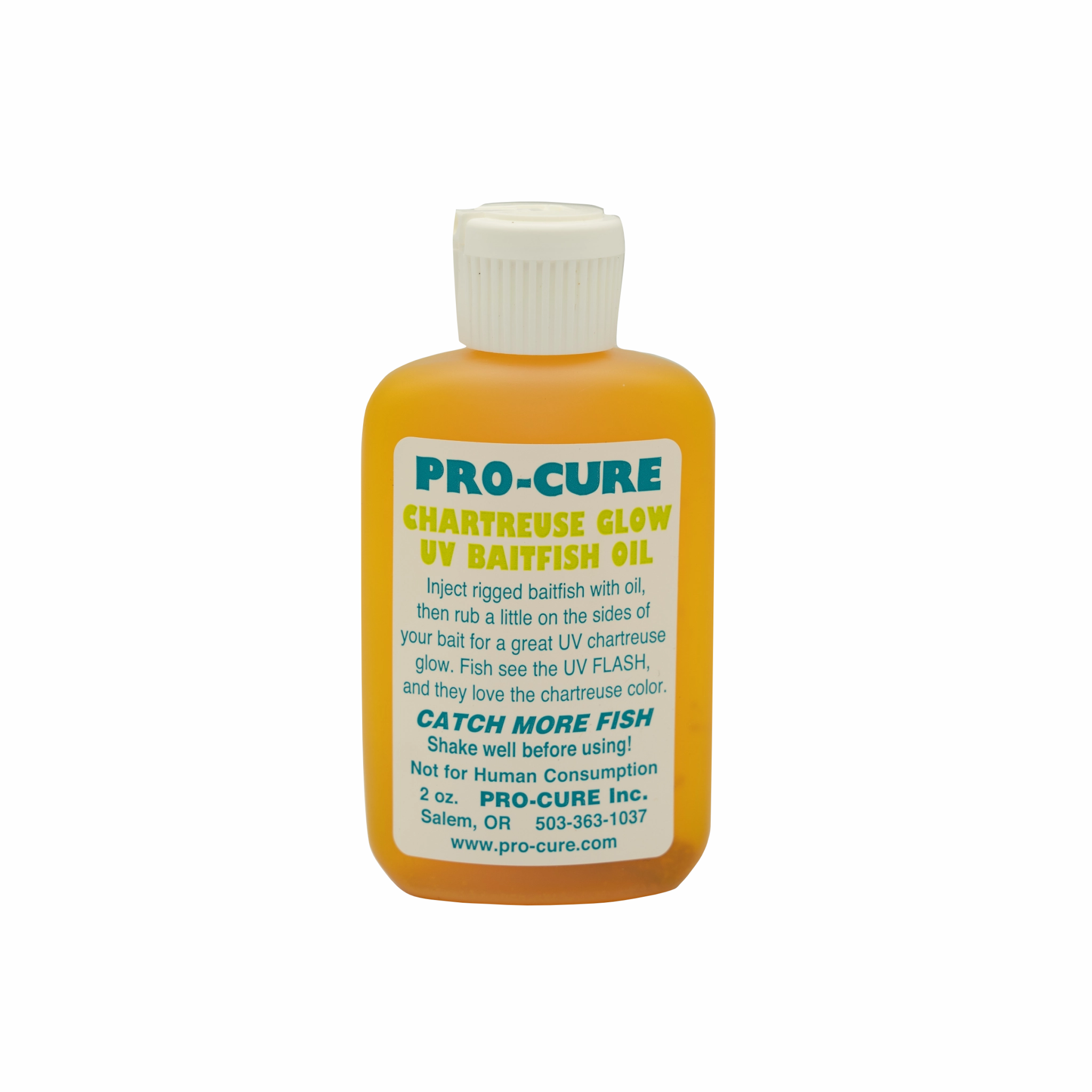 Pro-Cure Chartreuse Glow UV Baitfish Oil 2 oz.