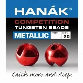 Red Metallic Tungsten Slotted Bead - Hanak Competition