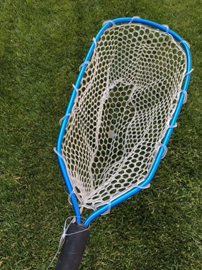 Rudder Trout Net Blue Aluminum Rectangle