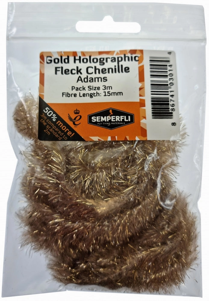 Semperfli Gold Holo Fleck Chenille 15mm