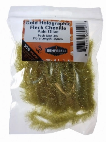 Semperfli Gold Holo Fleck Chenille 15mm