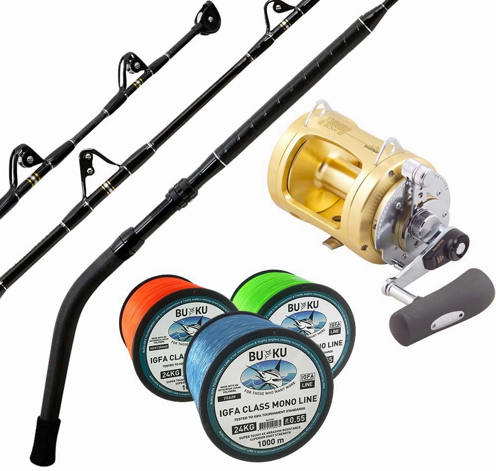 Shimano 24kg Tuna & Marlin Combo Tiagra with Tiagra Hyper