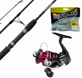 Shimano Sienna 702 Estuary   Squidgies Combo