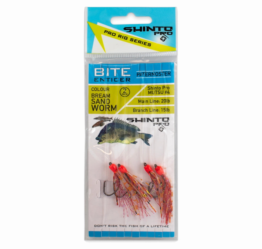Shinto Pro Bite Enticer Paternoster Mutsu Circle Rig 2pk Size #4