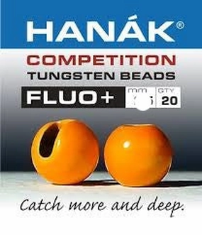 Slotted Orange Tungsten Bead Fluo, Hanak Competition