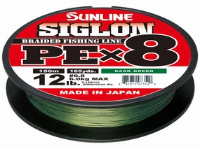 Sunline Siglon PEx8 Dark Green Braid - 165 Yard Spools