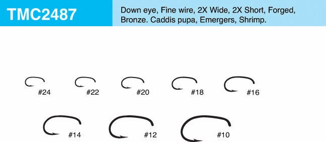 Tiemco 2487 Hook 25 Pack