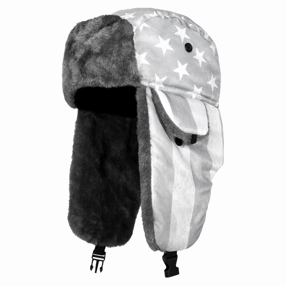 Trapper Hat | Ghost American Flag