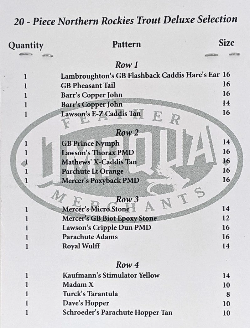 Umpqua Northern Rockies Trout Deluxe Fly Selection