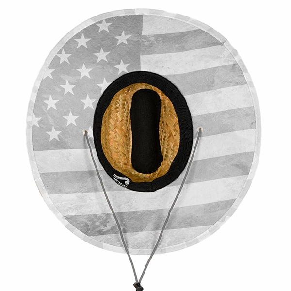 Under Brim Straw Hat | Ghost American Flag 2.0